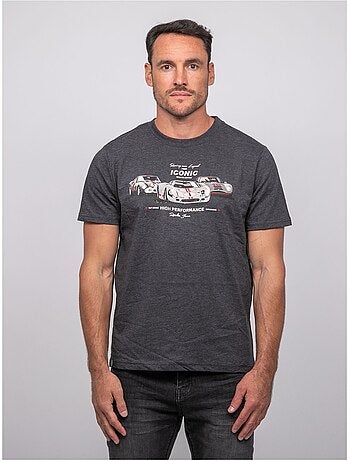 T shirt manches courtes coton motif voitures de course jigator