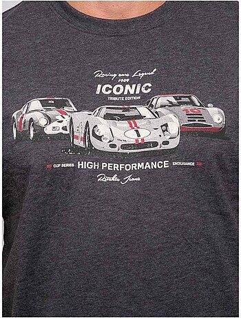 T shirt manches courtes coton motif voitures de course jigator
