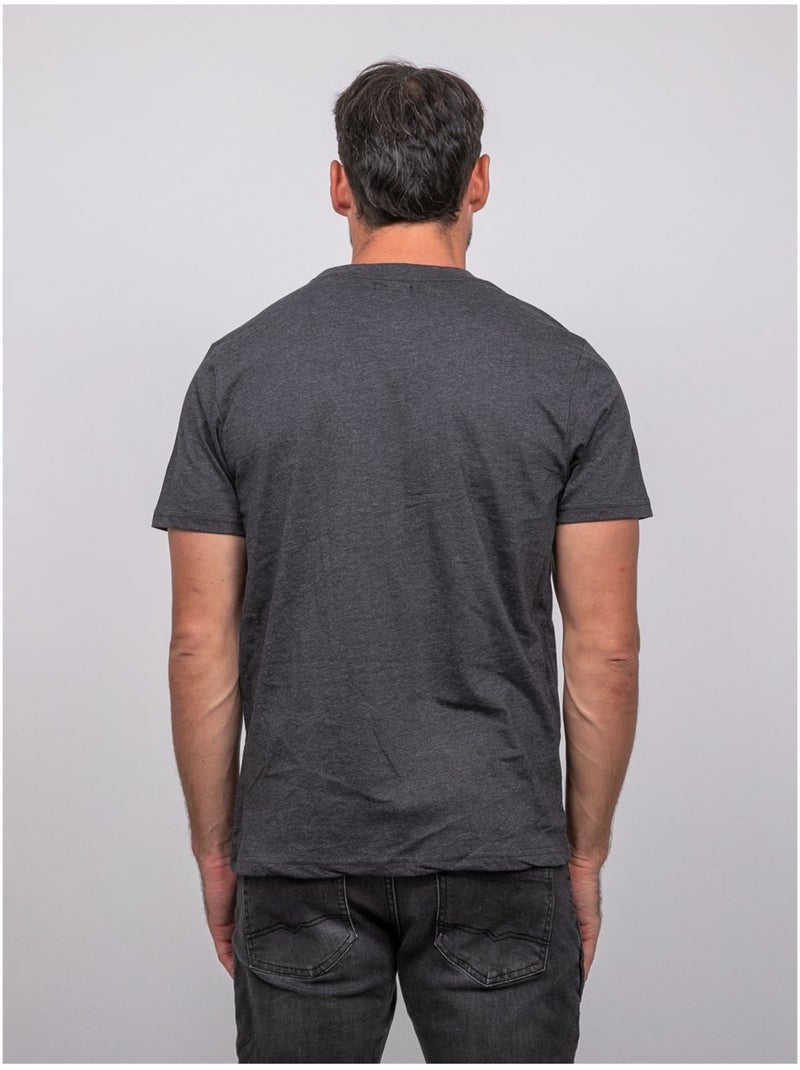 T shirt manches courtes coton motif voitures de course jigator Gris - Kiabi