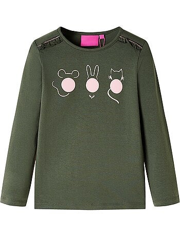 T-shirt manches courtes coton pour enfant - vidaxl