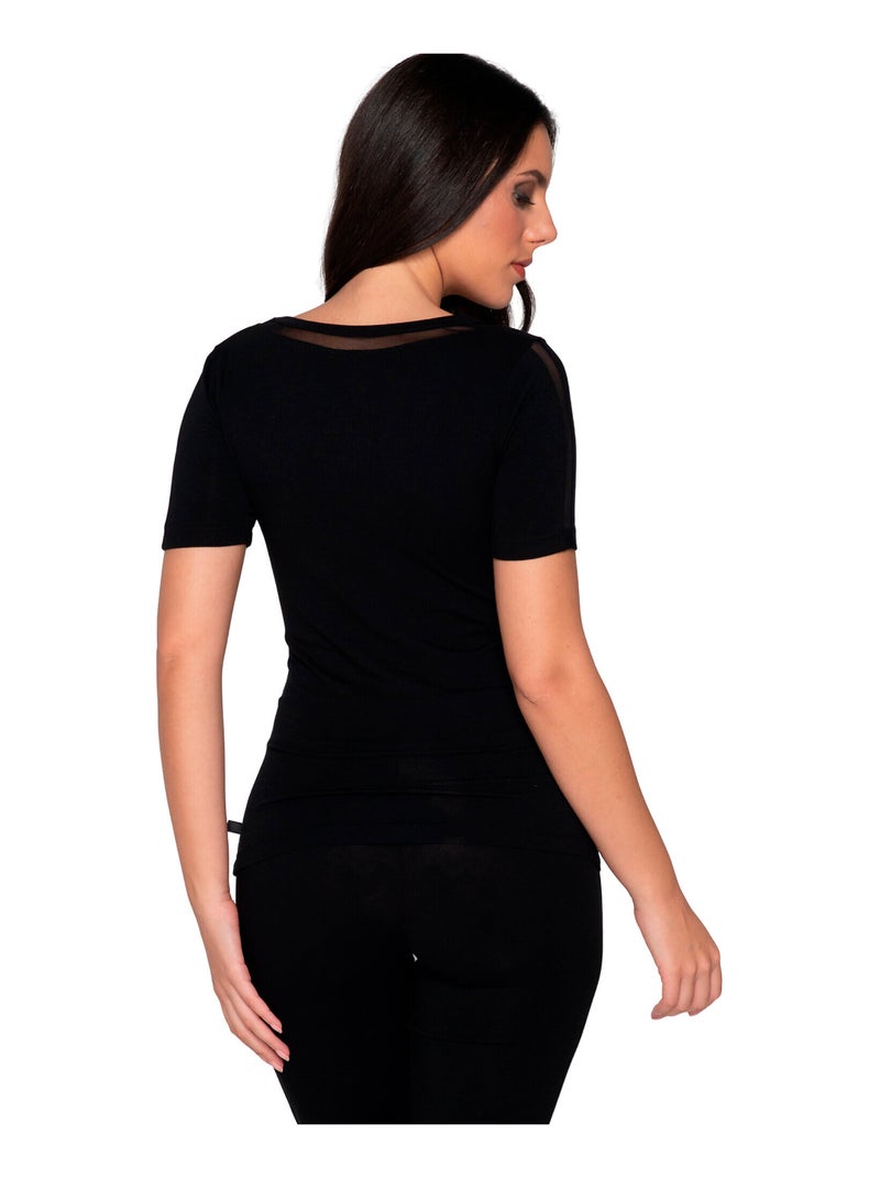 T-shirt manches courtes Cotton Touch Noir - Kiabi
