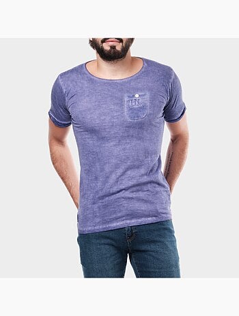 T-shirt manches courtes couleur delavée