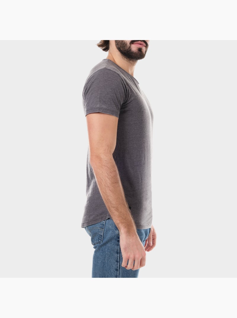 T-shirt manches courtes délavé Noir - Kiabi