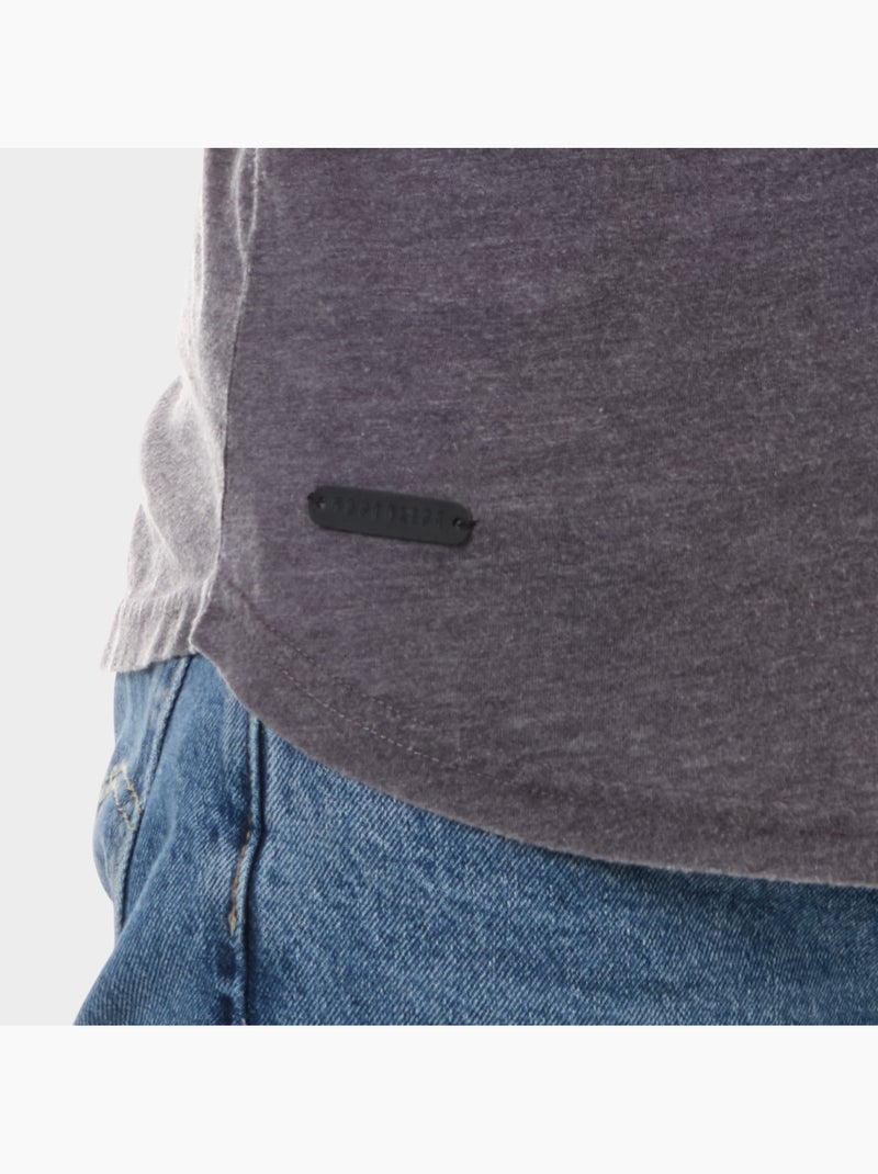 T-shirt manches courtes délavé Noir - Kiabi