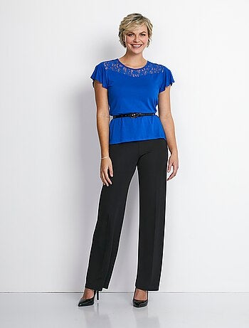 T-shirt manches courtes dentelle