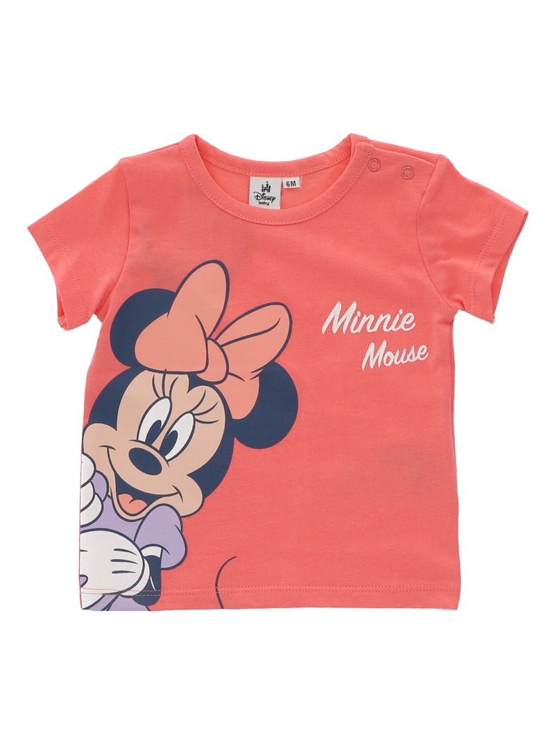 T-shirt manches courtes Disney Minnie Rose - Kiabi