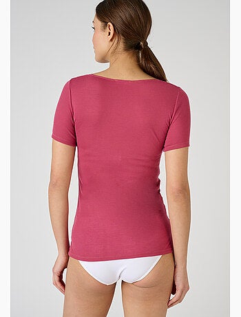 T-shirt manches courtes douceur soyeuse thermolactyl thermique - damart
