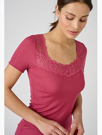 T-shirt manches courtes douceur soyeuse thermolactyl thermique - damart