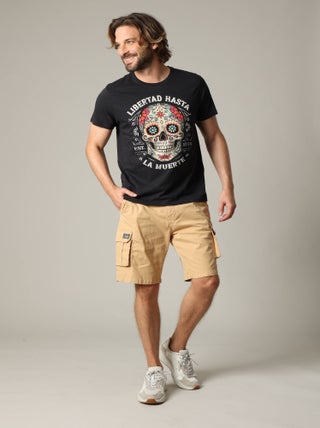 T-shirt manches courtes en coton au style unique 'Deeluxe'
