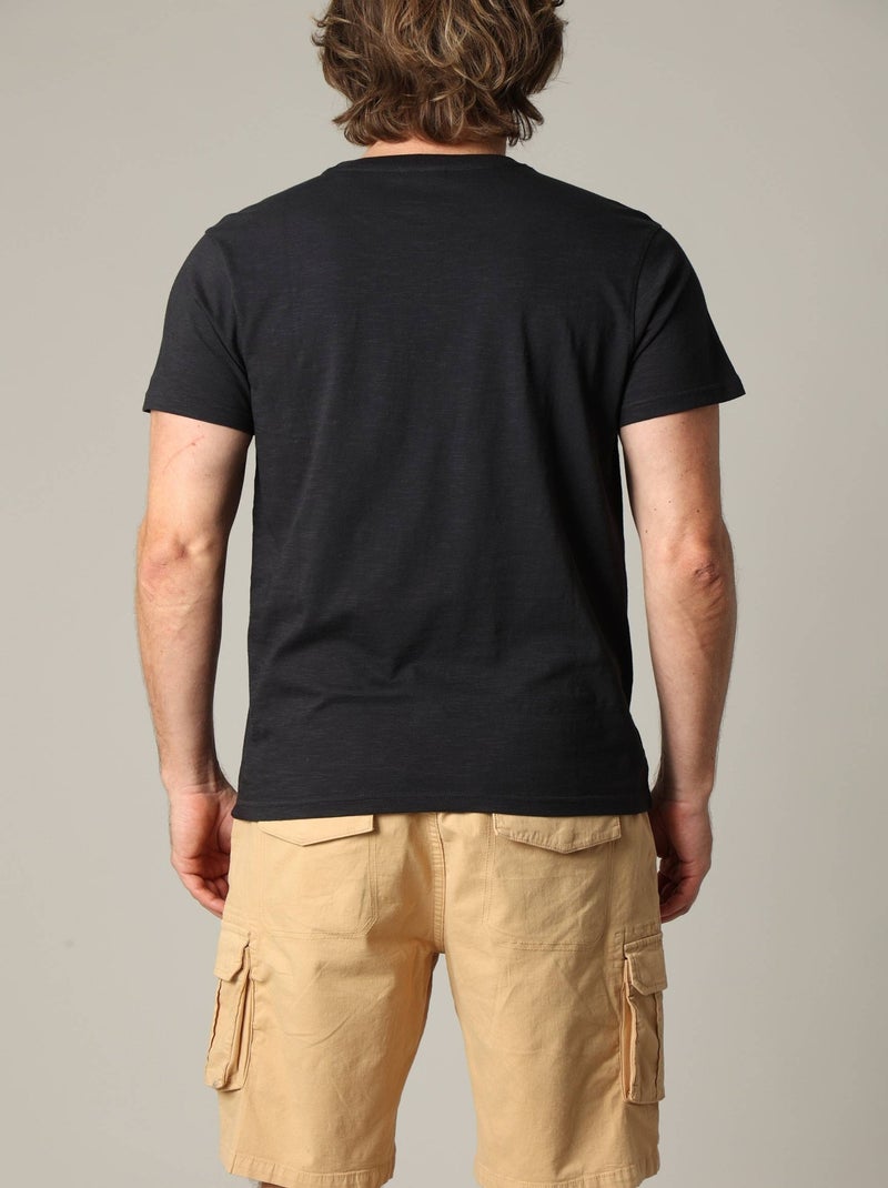 T-shirt manches courtes en coton au style unique 'Deeluxe' Gris foncé - Kiabi