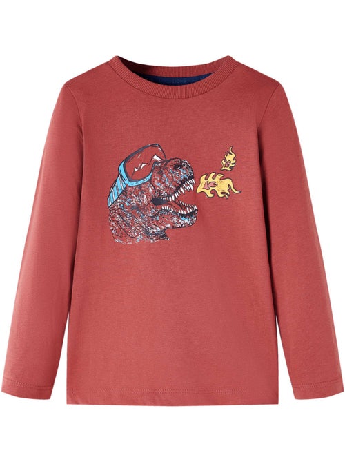 T-shirt manches courtes en coton col rond imprimé dinosaure - vidaxl - Kiabi T-shirt manches courtes en coton col rond imprimé dinosaure - vidaxl - Kiabi