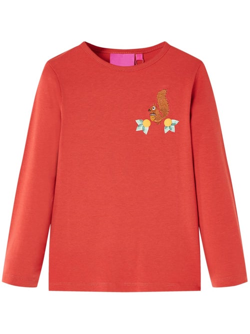 T-shirt manches courtes en coton encolure ronde écureuil - vidaxl - Kiabi