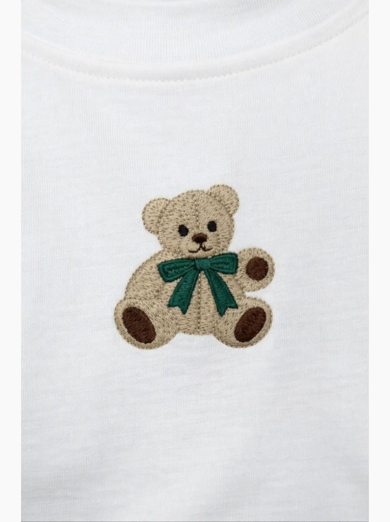 T-shirt manches courtes en coton mixray Blanc - Kiabi