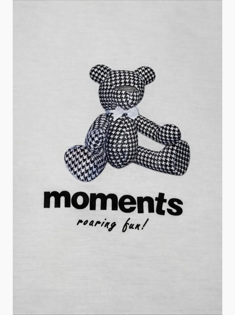 T-shirt manches courtes en coton mixray Blanc - Kiabi