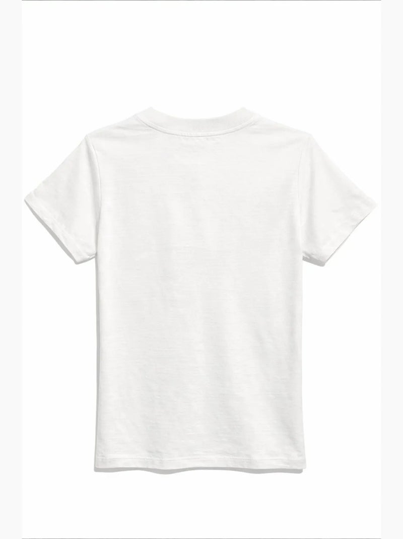 T-shirt manches courtes en coton mixray Blanc - Kiabi