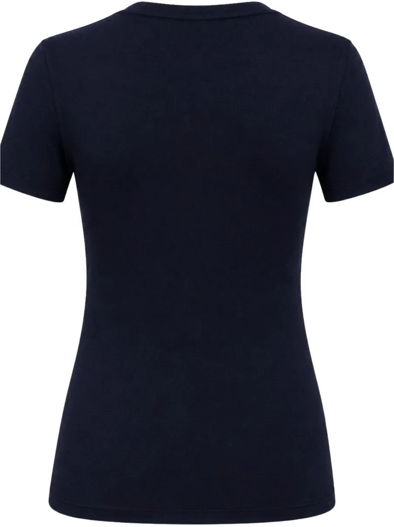 T-shirt manches courtes en coton mixray Bleu marine - Kiabi