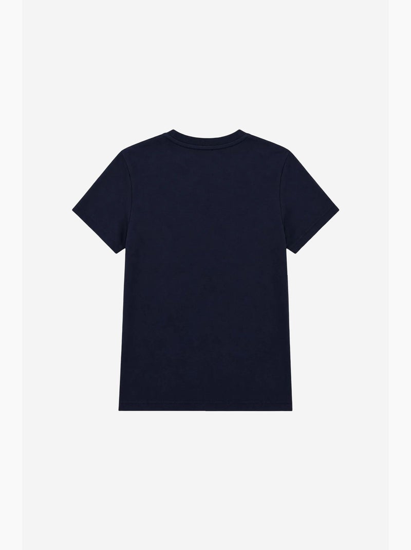 T-shirt manches courtes en coton mixray Bleu marine - Kiabi