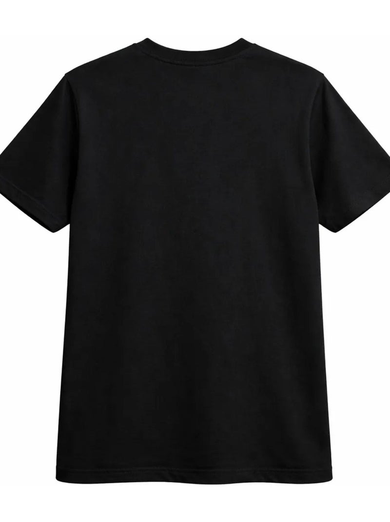 T-shirt manches courtes en coton mixray Noir - Kiabi