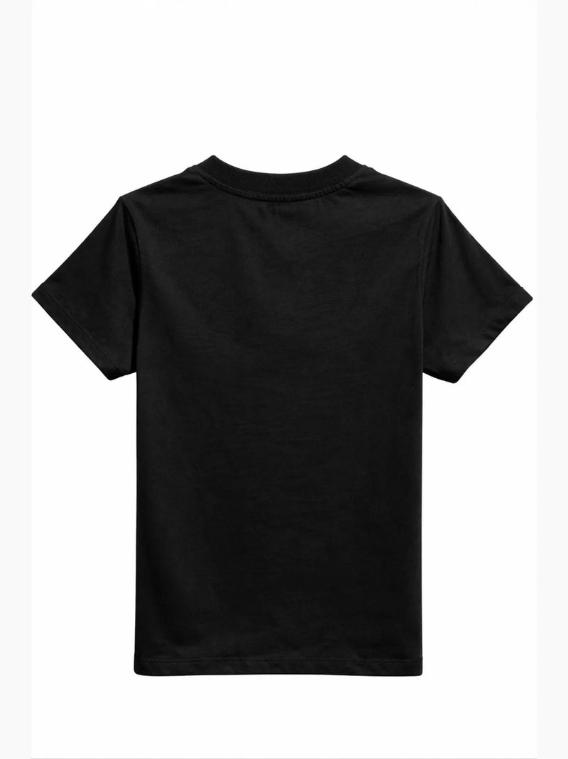 T-shirt manches courtes en coton mixray Noir - Kiabi
