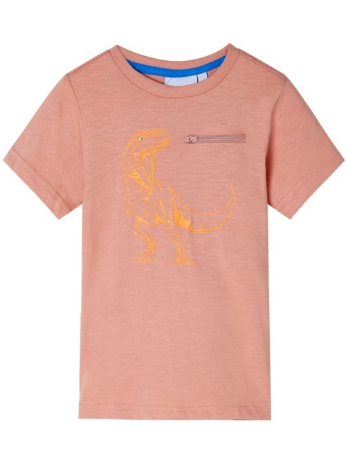 T-shirt manches courtes en coton motif dinosaures - vidaxl - Kiabi