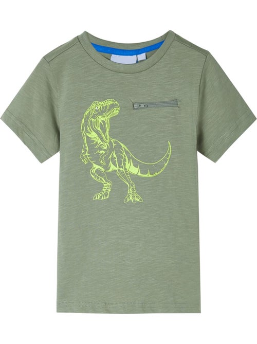 T-shirt manches courtes en coton motif dinosaures - vidaxl - Kiabi