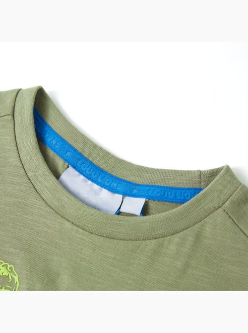 T-shirt manches courtes en coton motif dinosaures - vidaxl - Kiabi