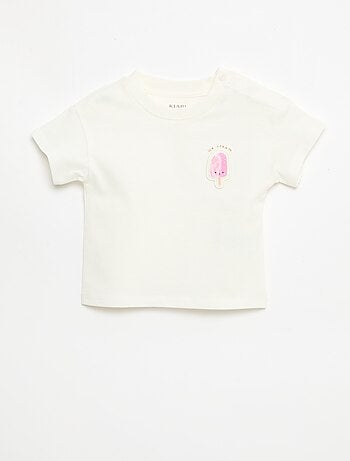 T-shirt manches courtes en jersey coton avec patch poitrine