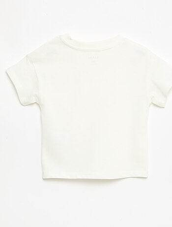 T-shirt manches courtes en jersey coton avec patch poitrine