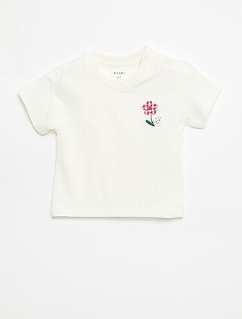 T-shirt manches courtes en jersey coton avec patch poitrine