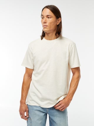 T-shirt manches courtes en maille fantaisie