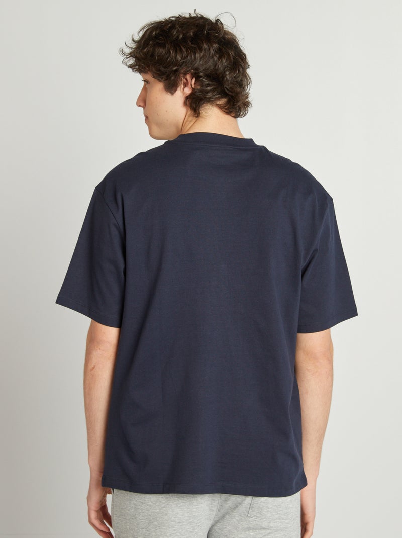 T-shirt manches courtes en maille jersey BLEU - Kiabi