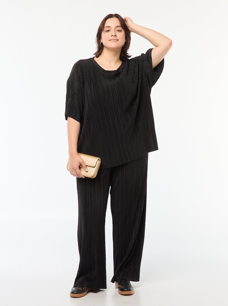 Ensemble deux pièces - Femme - Chemisier à manches longues - Pantalon taille haute - Polyester