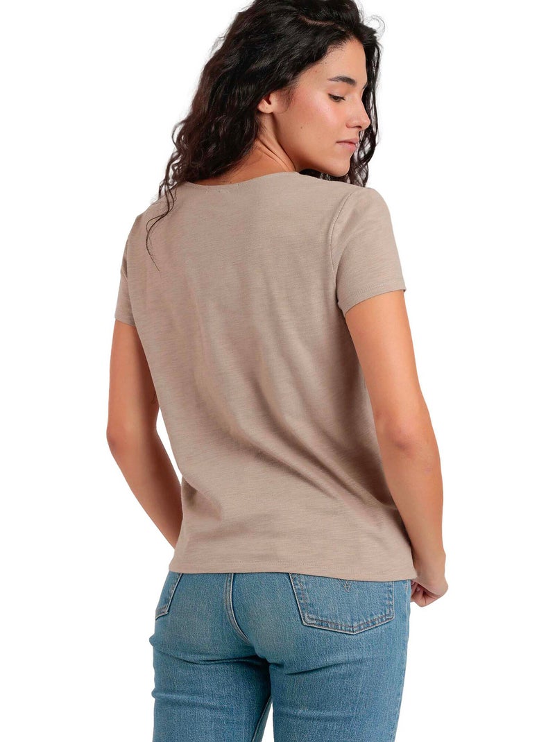 T-shirt manches courtes Entredos Beige - Kiabi