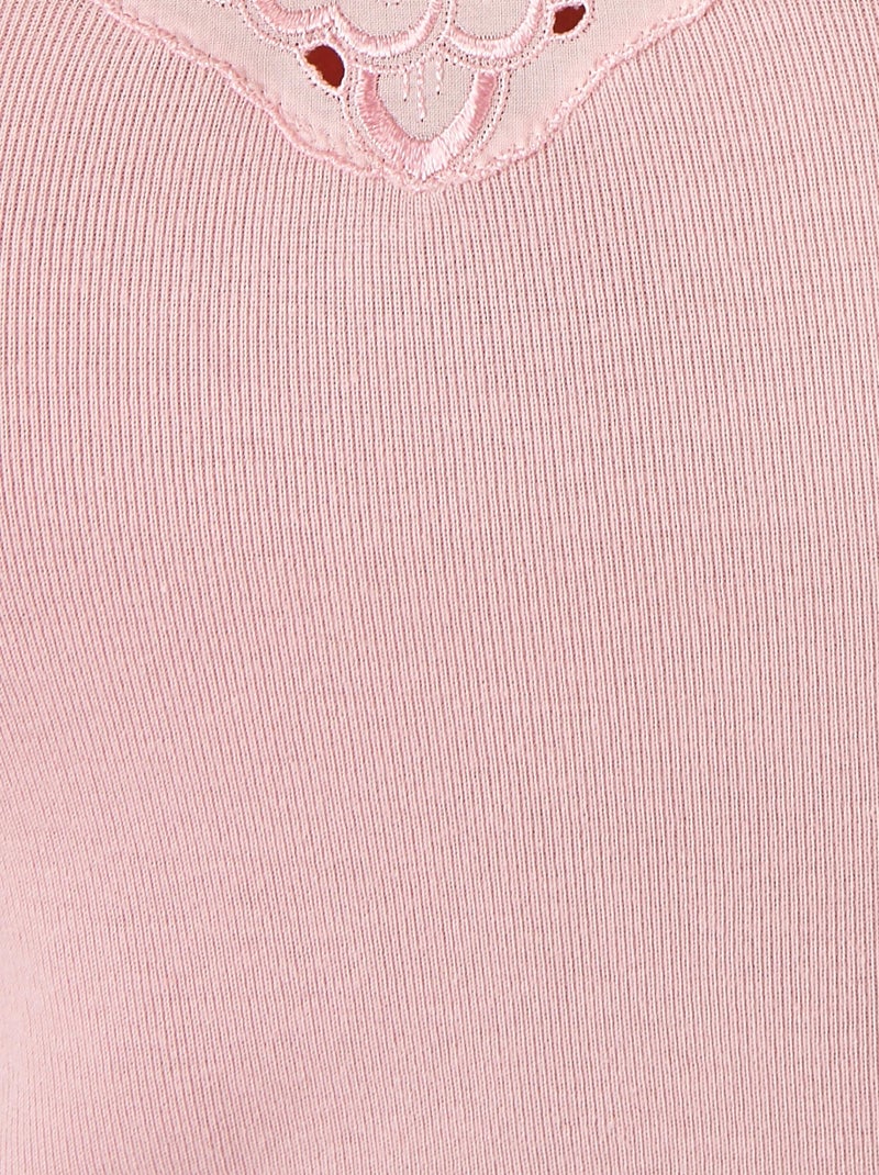 T-shirt manches courtes Essential pur coton peigné - Damart Blanc - Kiabi