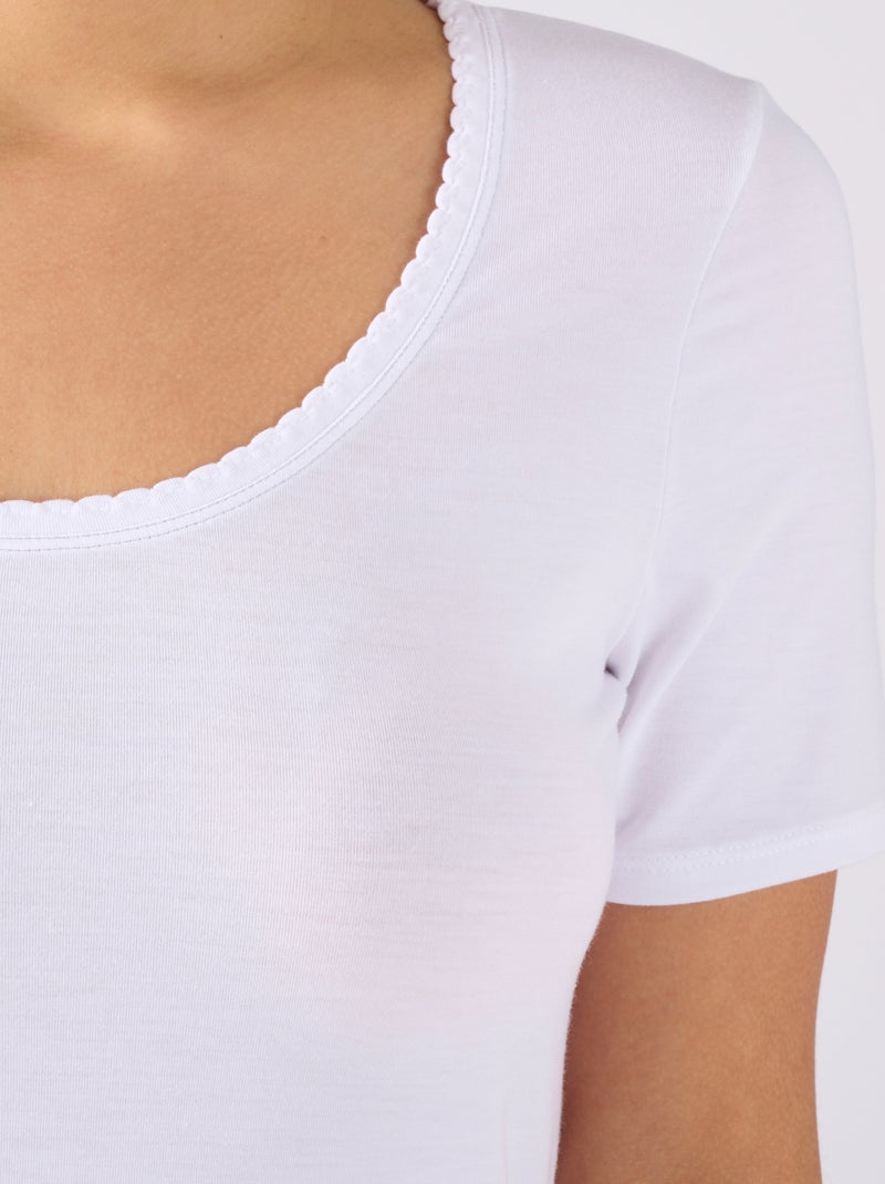 T-shirt manches courtes Evolutyl femme - Damart Blanc - Kiabi