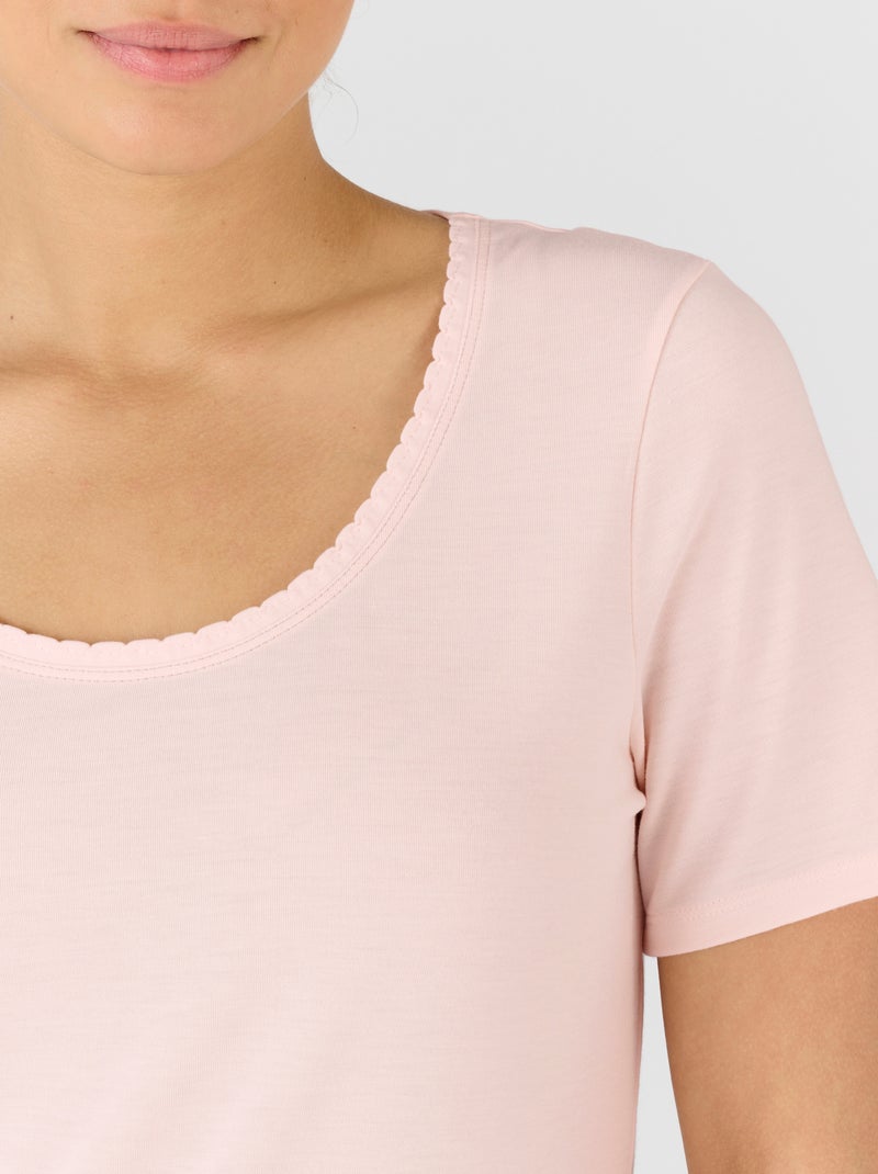 T-shirt manches courtes Evolutyl femme - Damart Rose - Kiabi