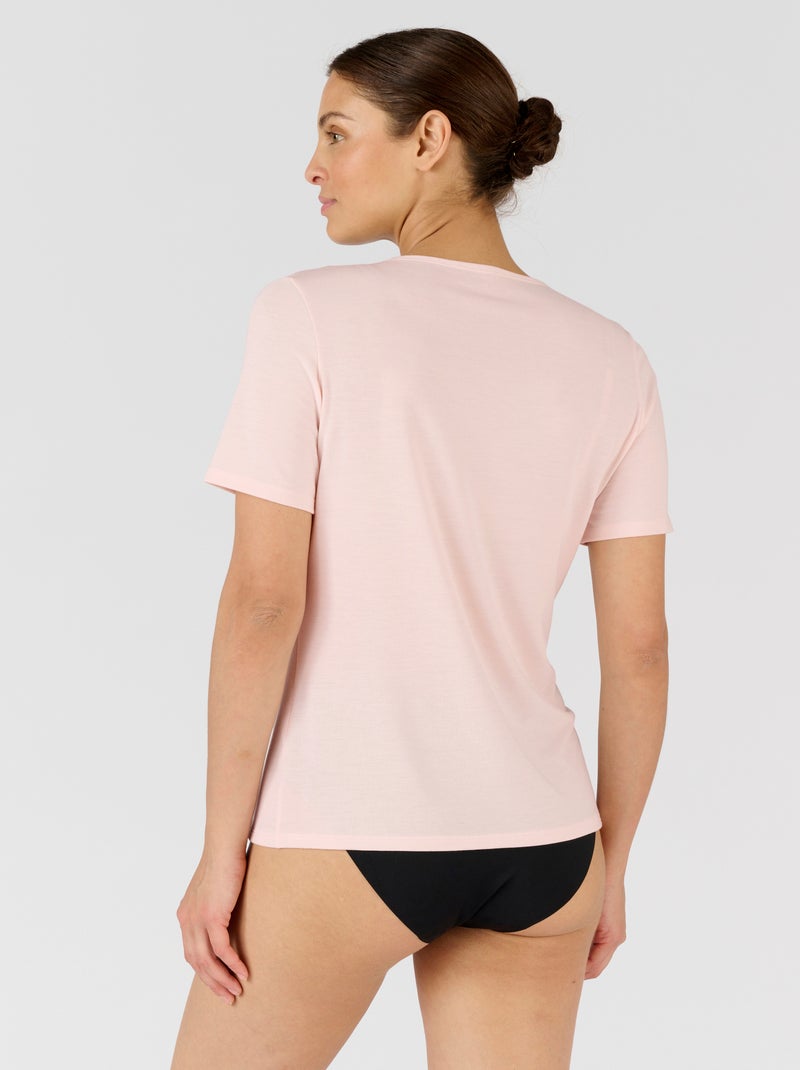 T-shirt manches courtes Evolutyl femme - Damart Rose - Kiabi