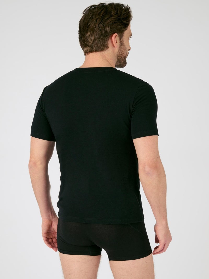 T-shirt manches courtes Evolutyl homme - Damart Noir - Kiabi