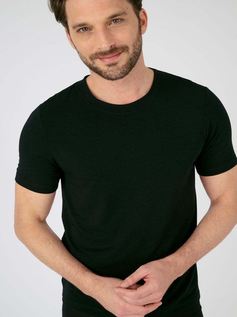T-shirt manches courtes Evolutyl homme - Damart Noir - Kiabi