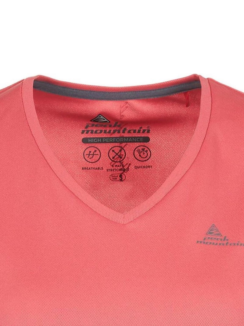 T-shirt manches courtes femme ACRIM - PEAK MOUNTAIN Orange - Kiabi