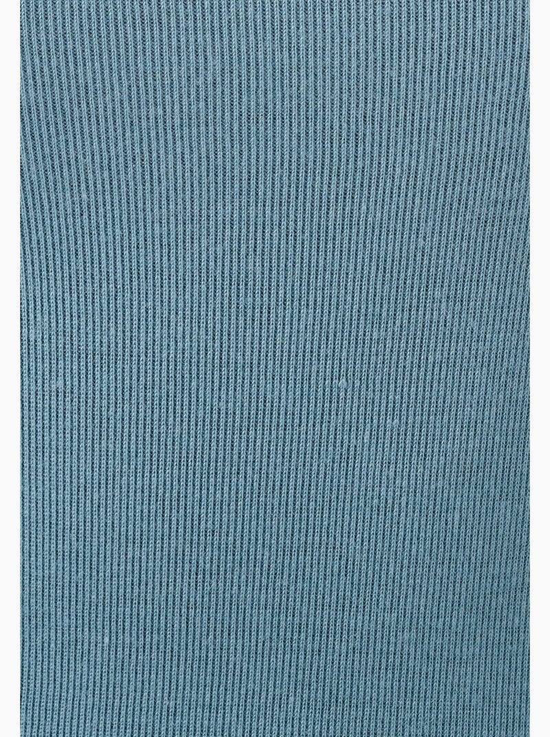 T-shirt manches courtes fine côte guipure Thermolactyl thermique - Damart Bleu - Kiabi