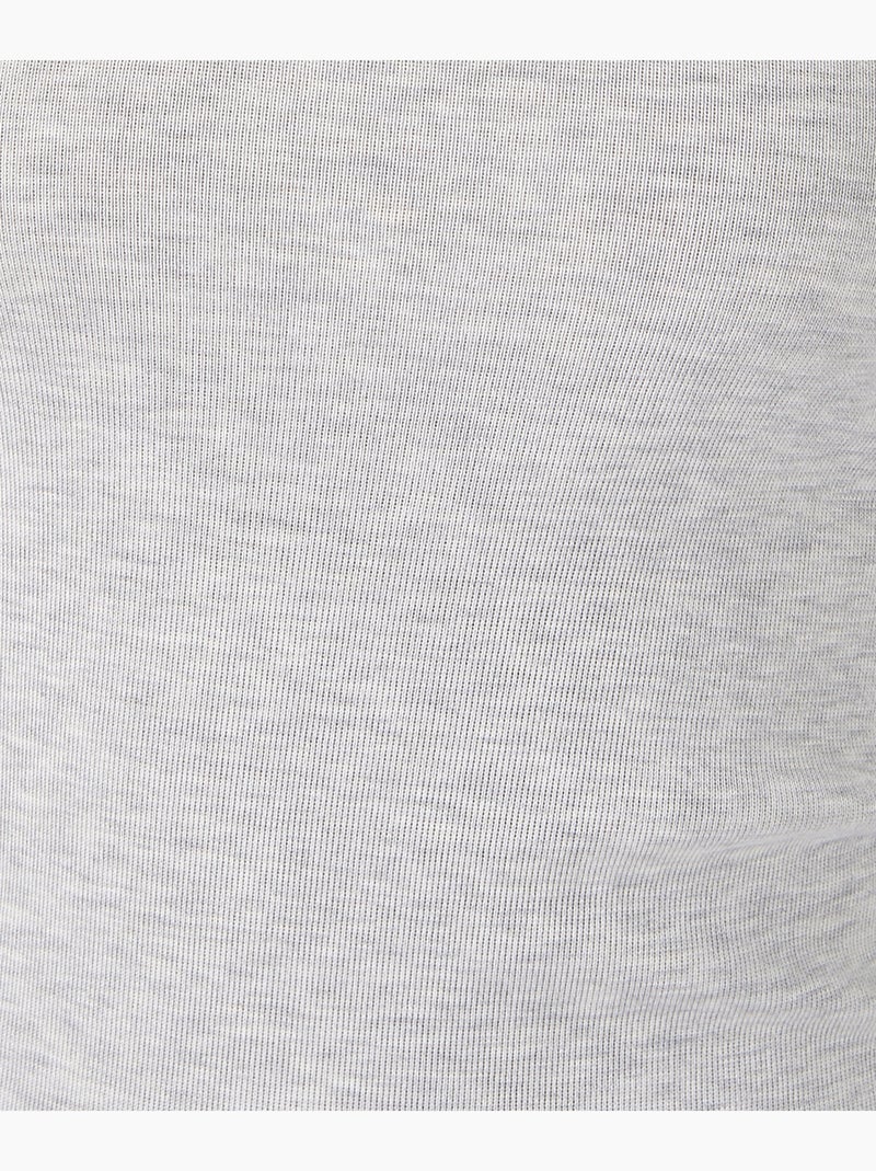 T-shirt manches courtes fine côte guipure Thermolactyl thermique - Damart Gris - Kiabi