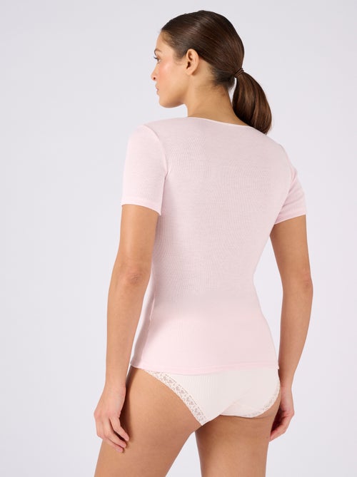 T-shirt manches courtes fine côte guipure thermolactyl thermique - damart - Kiabi T-shirt manches courtes fine côte guipure thermolactyl thermique - damart - Kiabi