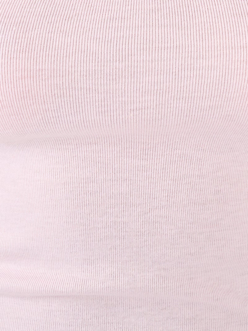 T-shirt manches courtes fine côte guipure thermolactyl thermique - damart Rose - Kiabi