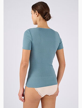 T-shirt manches courtes fine côte Thermolactyl thermique - Damart