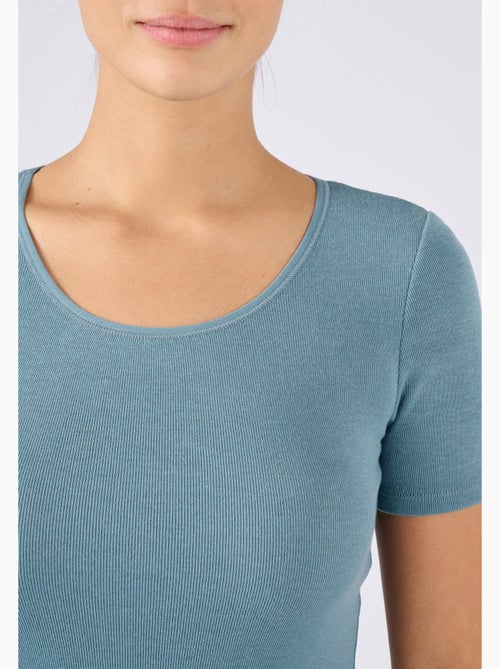 T-shirt manches courtes fine côte Thermolactyl thermique - Damart - Kiabi
