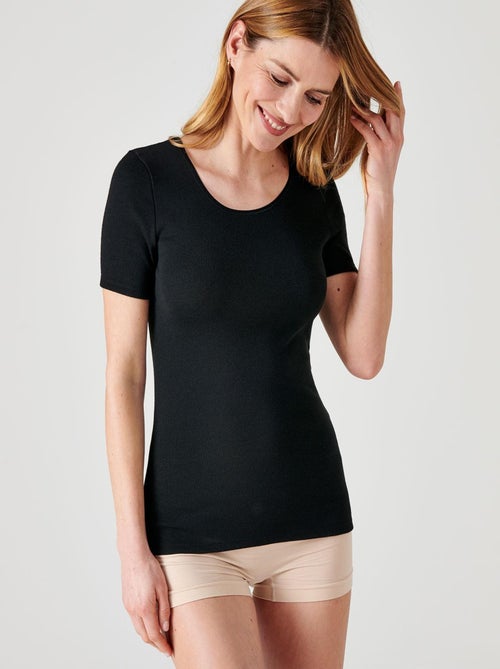 T-shirt manches courtes fine côte Thermolactyl thermique - Damart - Kiabi