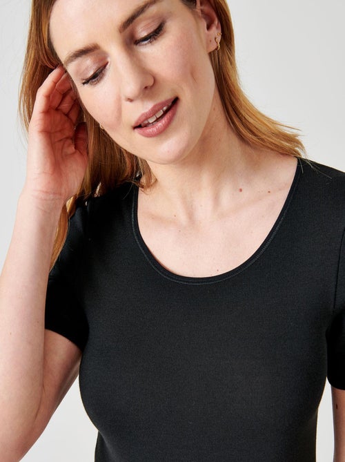 T-shirt manches courtes fine côte Thermolactyl thermique - Damart - Kiabi