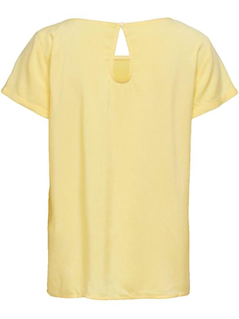 T-shirt manches courtes First One en viscose Only Jaune - Kiabi