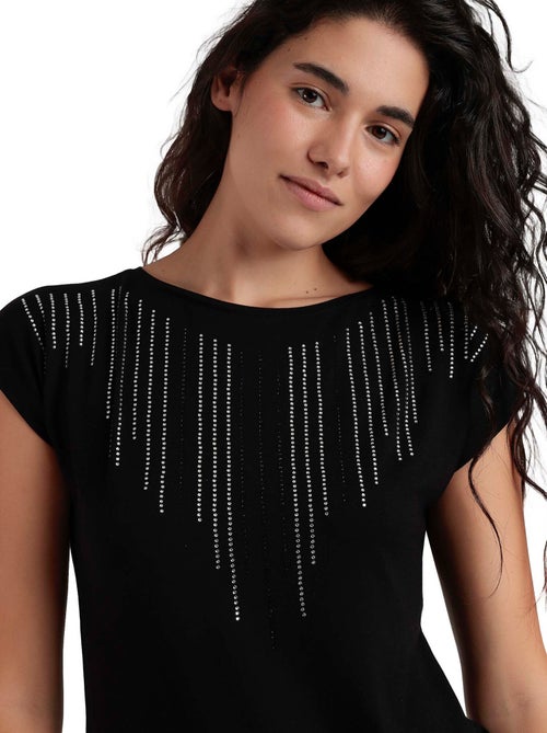 T-shirt manches courtes Front Stones - Kiabi T-shirt manches courtes Front Stones - Kiabi